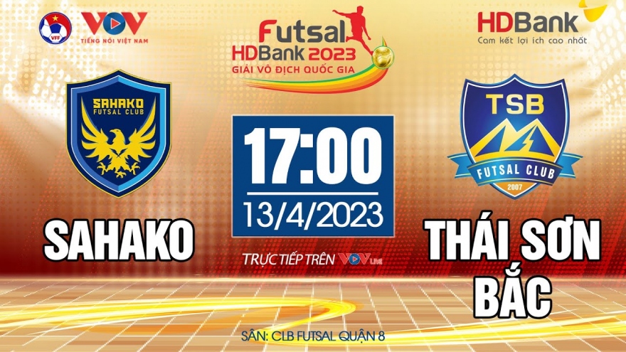Trực tiếp Sanvinest Khánh Hòa vs Thái Sơn Nam Giải Futsal HDBank VĐQG 2023